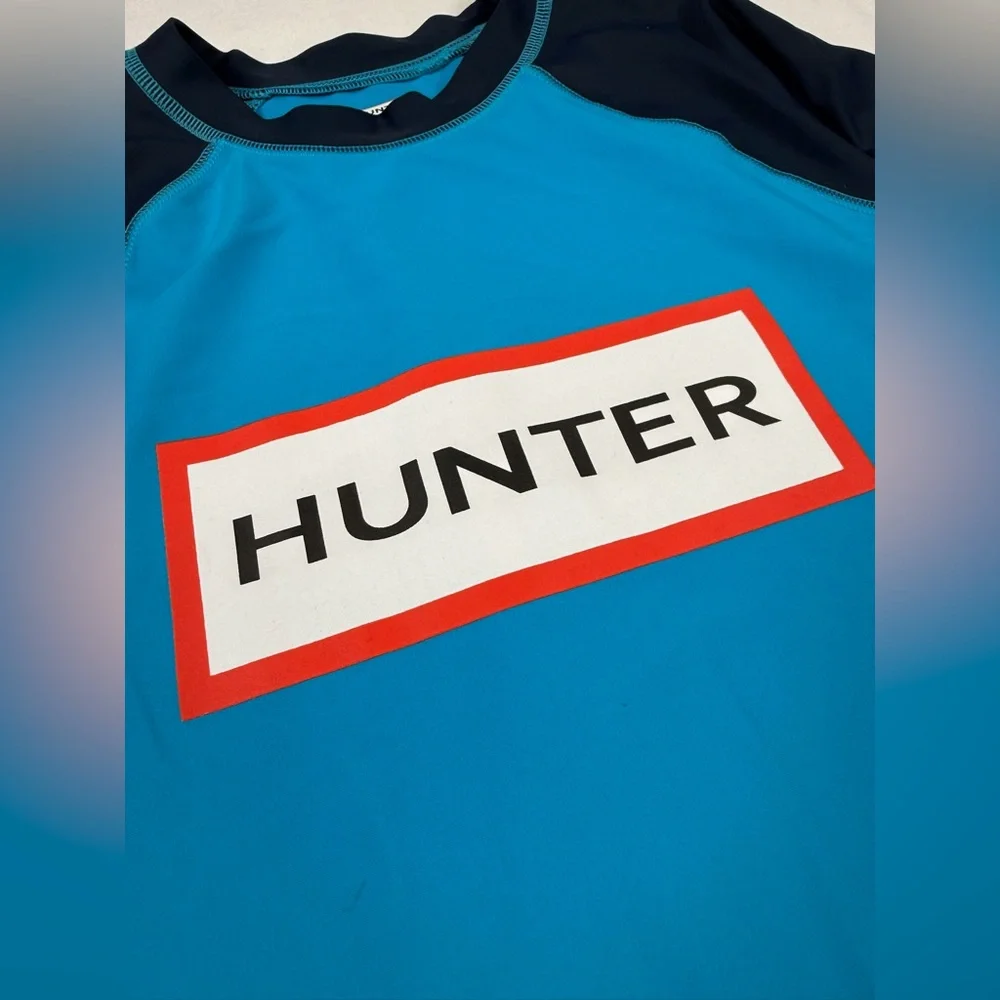 HUNTER FOR TARGET Kids' Teal‎ and Navy Blue Colorblock Rash Guard Swim Size XL